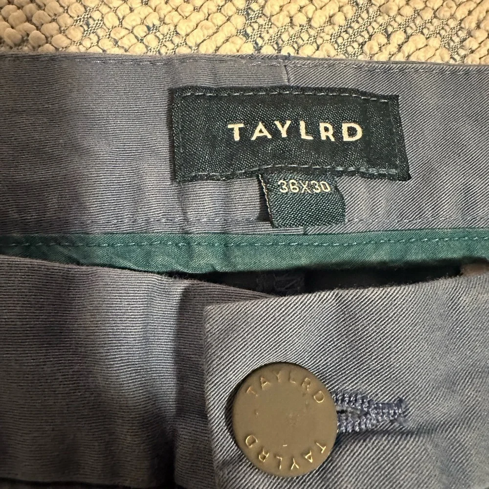 TAYLRD Men’s Navy Tech Chinos Sz 36x30